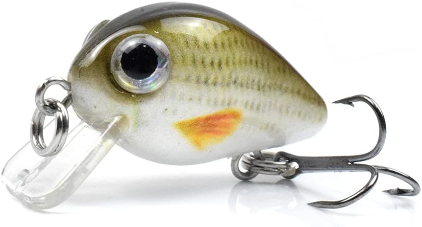 Crank Baits Mini Señuelos de Pesca Kits de Buceo Profundo Flotante Swimbait Duro Señuelo para Bajos, Trucha Lucio de Agua Dulce y Salada