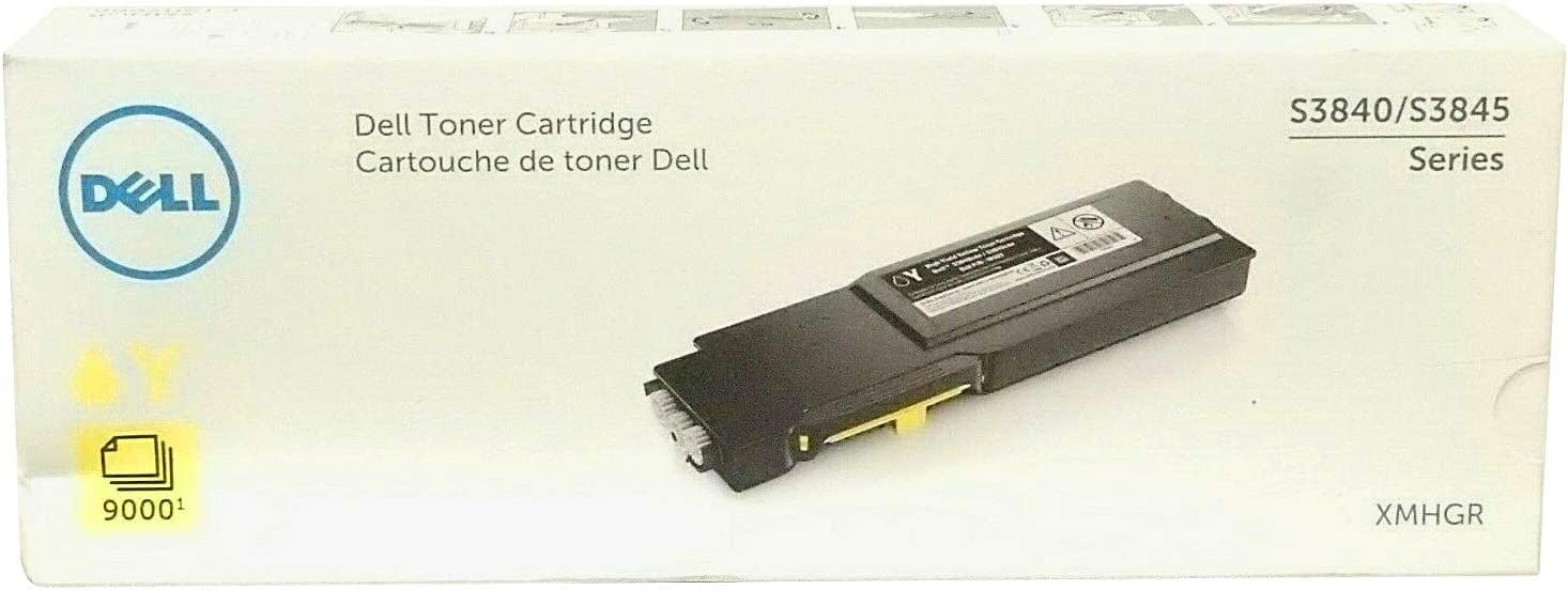 Dell Xmhgr Tóner extra alto rendimiento, rendimiento de 9,000 páginas, amarillo
