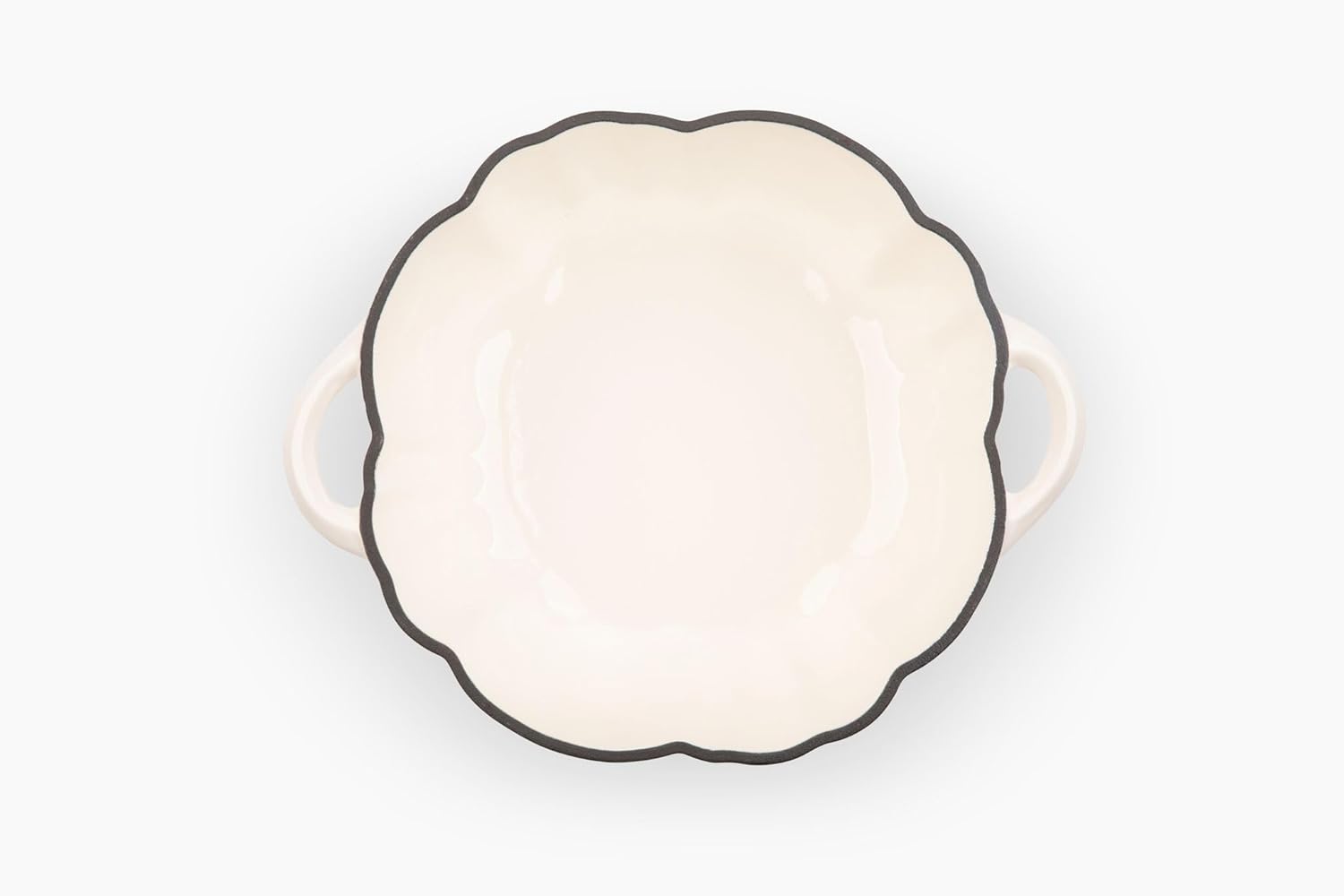 Larder & Vine Horno holandés de hierro fundido esmaltado  Cacerola de calabaza blanca con tapa (3.9 cuartos de galón3.7L)