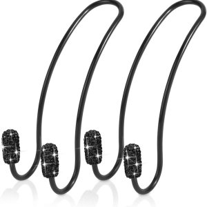 OTOSTAR Paquete de 2 ganchos para reposacabezas de automóvil, hechos a mano, multifuncionales, de cristal, resistentes y duraderos, organizador OTOSTAR Paquete de 2 ganchos para reposacabezas de automóvil, hechos a mano, multifuncionales, de cristal, resistentes y duraderos, organizador