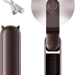 Ventilador de mano portátil, mini ventilador de mano plegable 2 en 1, ventilador de bolsillo personal recargable por USB con banco de energía, mini Ventilador de mano portátil, mini ventilador de mano plegable 2 en 1, ventilador de bolsillo personal recargable por USB con banco de energía, mini