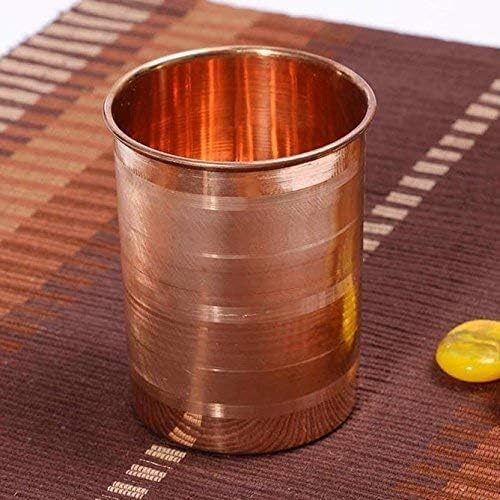 Vasos de cobre puro para beber, tazas de cobre puro para salud ayurvédica, 2 uds.