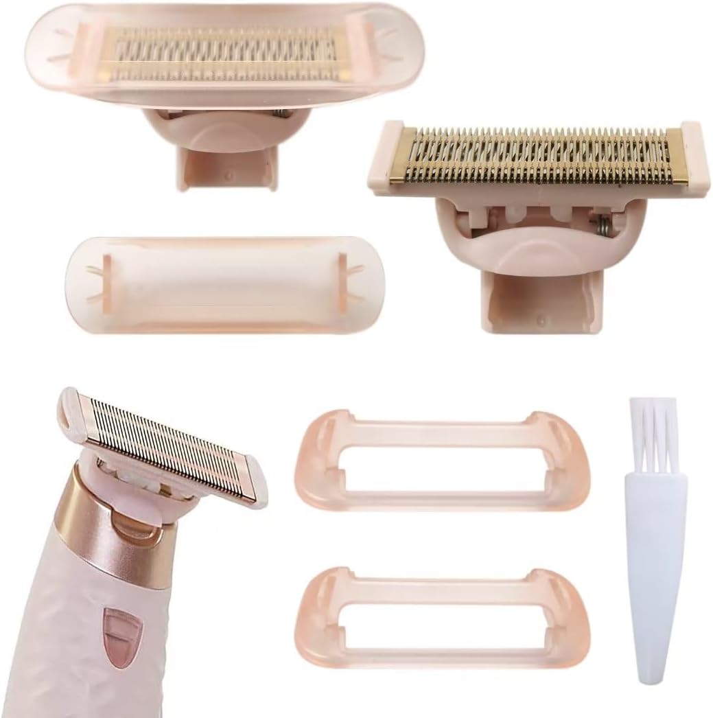 2 cabezales de repuesto para maquinilla de afeitar Flawless Nu Razor, cabezal de repuesto de cuerpo chapado en oro rosa con cubiertas