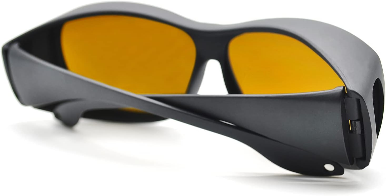 Karono Lentes de seguridad láser, OD 5+ protección profesional para ojos UV400rojoazulverde láser, típicas para longitudes de onda de 405 nm, 445