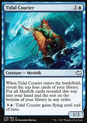 MTG Magic The Gathering – Tidal Courier (19) Barajas de duelo Merfolk vs Goblins DDT
