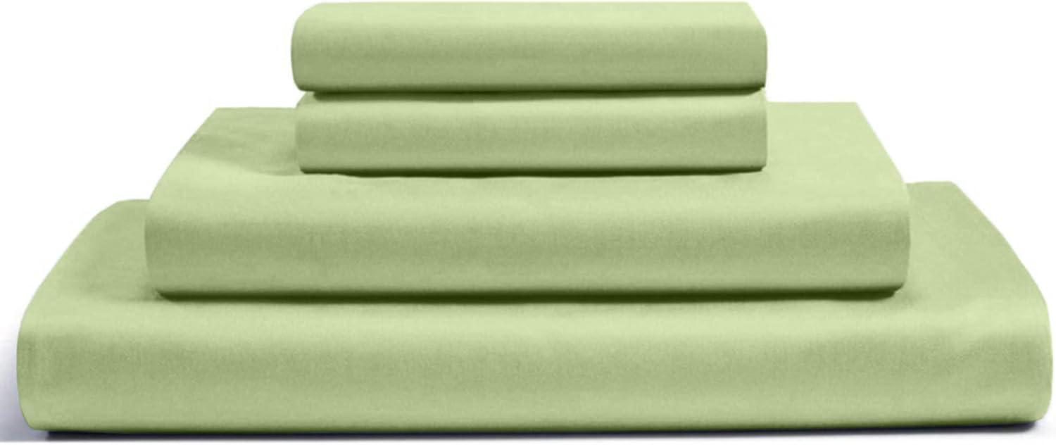 Femini Fashion Giza-Egyptian-Set-My-Sheet-&-Pillow – Juego de sábanas de 100 % algodón egipcio Giza de 1000 hilos, tamaño individual, color salvia,
