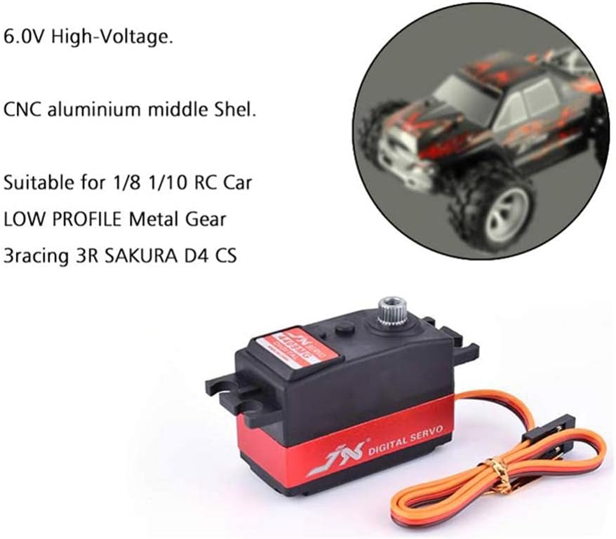 WANSUPYIN New 18 110 RC Car High Voltage Torque PDI-4409MG 25T Metal Gear Digital Servo Set with Arm DIY Parts