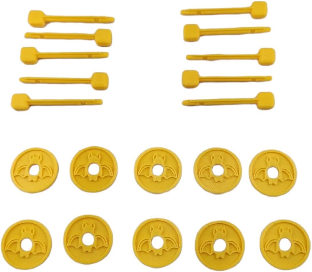 Discos de repuesto para proyectiles y misiles Fisher Price Imaginext DC Super Friends (amarillo 10 discos 10 proyectiles)