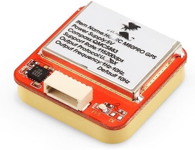 INLIMA Accesorios para drones HGLRC M80 PRO GLONASS Galileo QZSS SBAS BDS Módulo GPS QMC5883 Brújula Antena de ganancia para RC Avión FPV Drones de