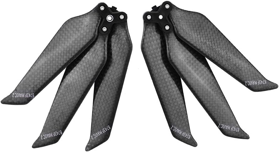 XNasu 248pcs Quick Release Low-Noise Propeller 8743 Drone Blades Props Carbon Fiber Paddle for D-JI Mavic 2 Pro Zoom Accessories (Color  2pcs)