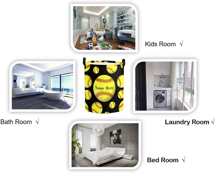 Cestas de lavandería personalizadas de elefante con nombre, cesta de almacenamiento de ropa plegable con asa para baño, dormitorio, cocina