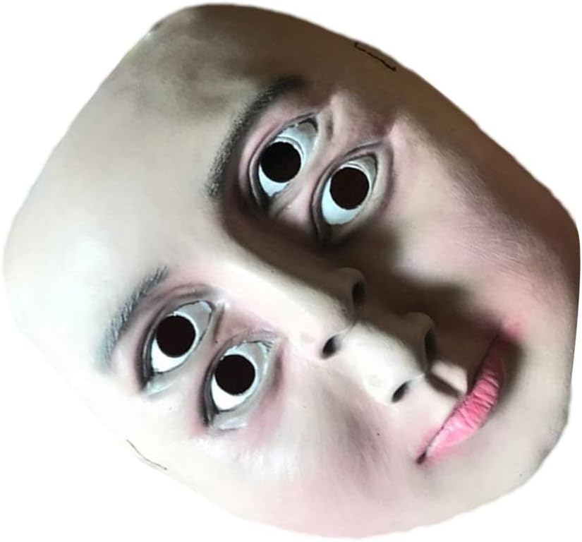 ALXOY GHDLM – Máscara de látex de cuatro ojos para Halloween, máscara realista para disfraz de Halloween, fiesta de disfraces y accesorios de cosplay