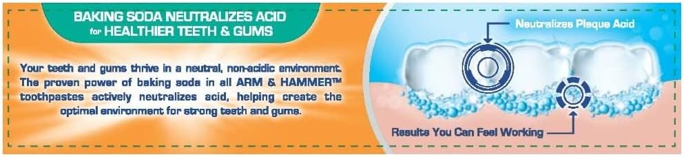 ARM & HAMMER Pasta de dientes esmaltada, menta crujiente, 4.3 onzas (paquete de 7)