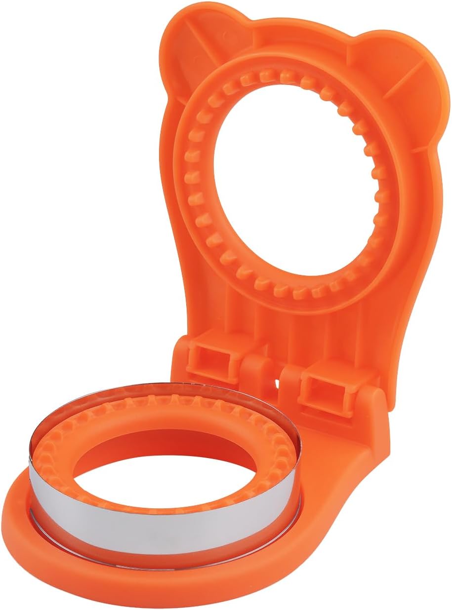 Cortador de sándwich naranja  Perfecto para sándwiches, galletas y creaciones de bricolaje, cortador y sellador de sándwiches, desoxidante de pan