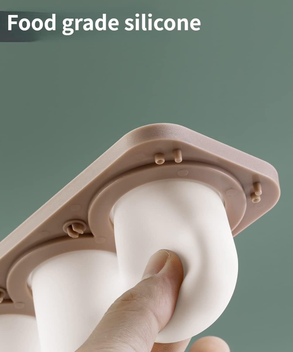 Juego de 4 moldes para paletas caseras de silicona para niños, moldes para helados de fácil liberación, moldes reutilizables para hacer bricolaje,