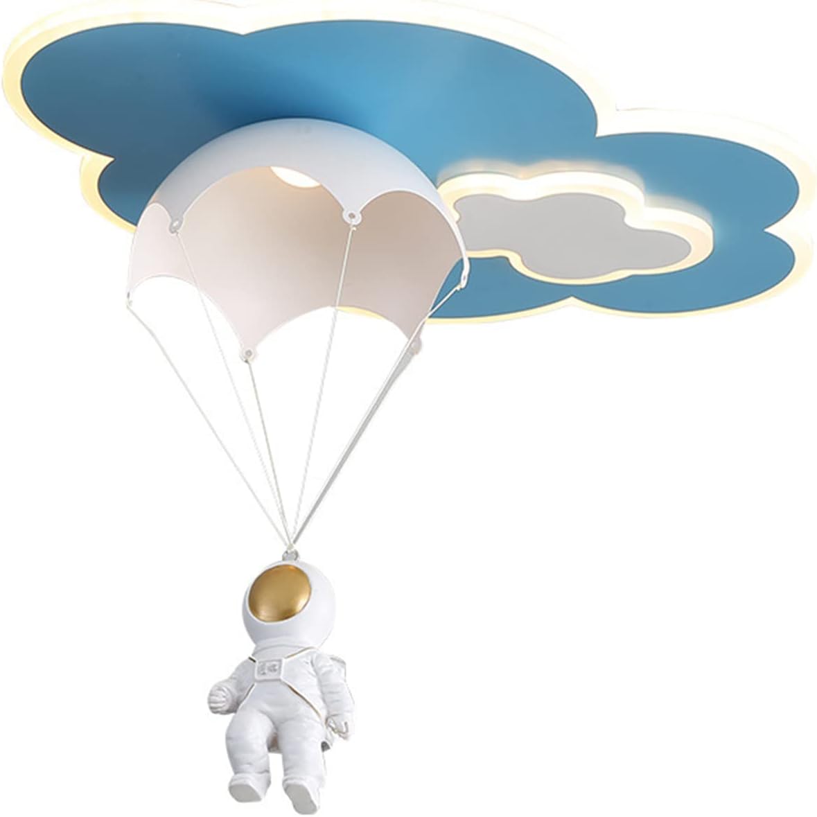 Lámpara de techo moderna, lámpara colgante de dibujos animados de astronauta, lámpara de techo LED de acrílico con control remoto, lámpara de techo
