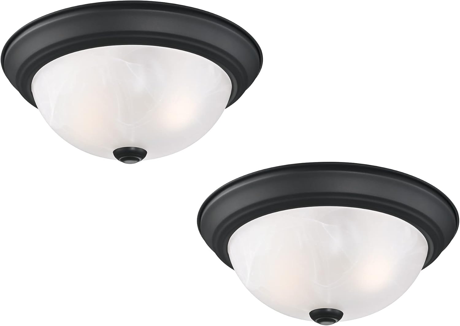 Design House 588251 Lámpara de techo tradicional de 2 luces regulable para interiores con cristal de alabastro para dormitorio, pasillo, cocina,