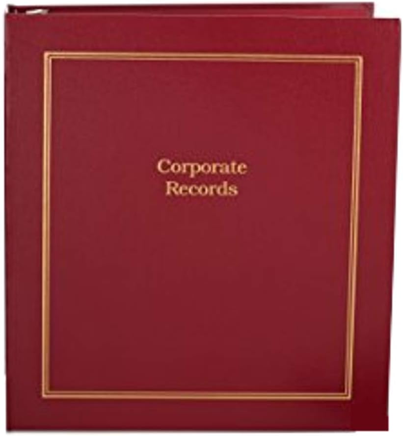 HUBCO Cartera de carpetas de negocios de 3 anillos con inserto de etiqueta de nombre de empresa y funda (rojo)