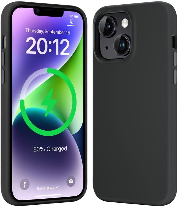 Mkeke Magnetic for iPhone 14 Case for iPhone 13 Case Design for MagSafe Liquid Silicone Shockproof Protective Phone Cover with Soft Microfiber