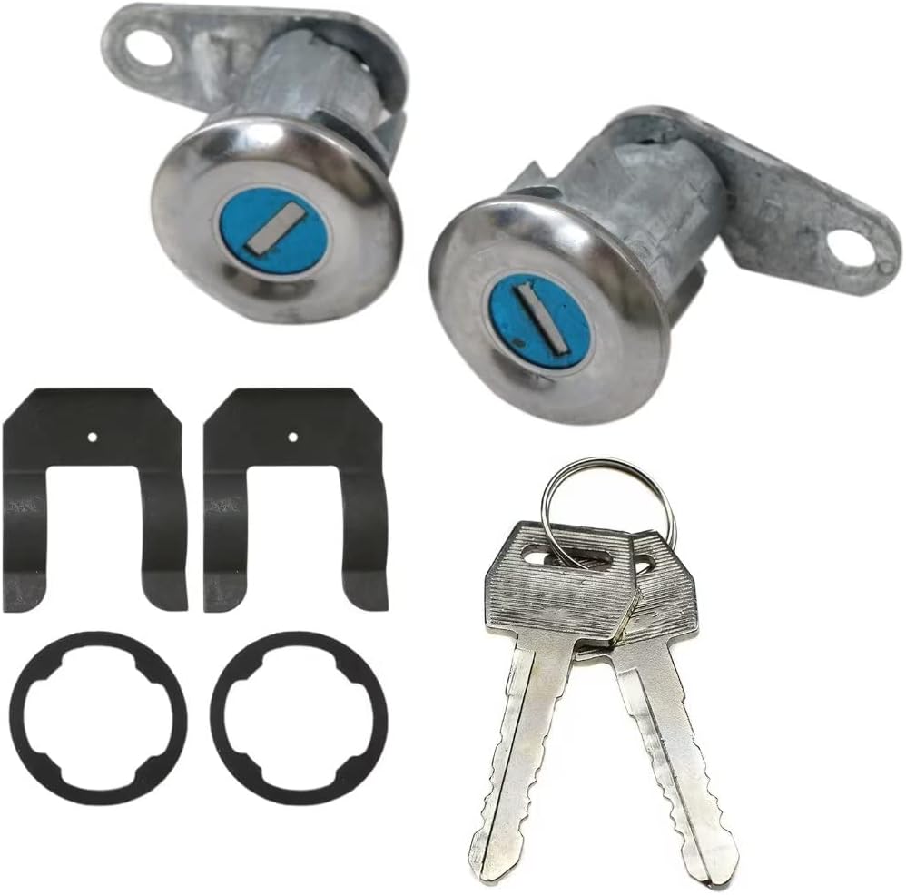 Juego de vasos cilíndricos para cerradura de puerta, 2 llaves, se adapta a Ford 67-68,70 Mustang Shelby GT-500