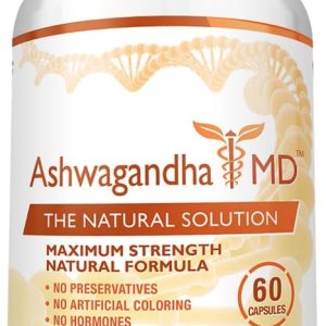 Ashwagandha MD con jengibre y bioperina. Reduce el estrés, mejora el estado de ánimo, mejora el sueño. Orgánico y vegano 60 cápsulas – 1 botella – Ashwagandha MD con jengibre y bioperina. Reduce el estrés, mejora el estado de ánimo, mejora el sueño. Orgánico y vegano 60 cápsulas – 1 botella –