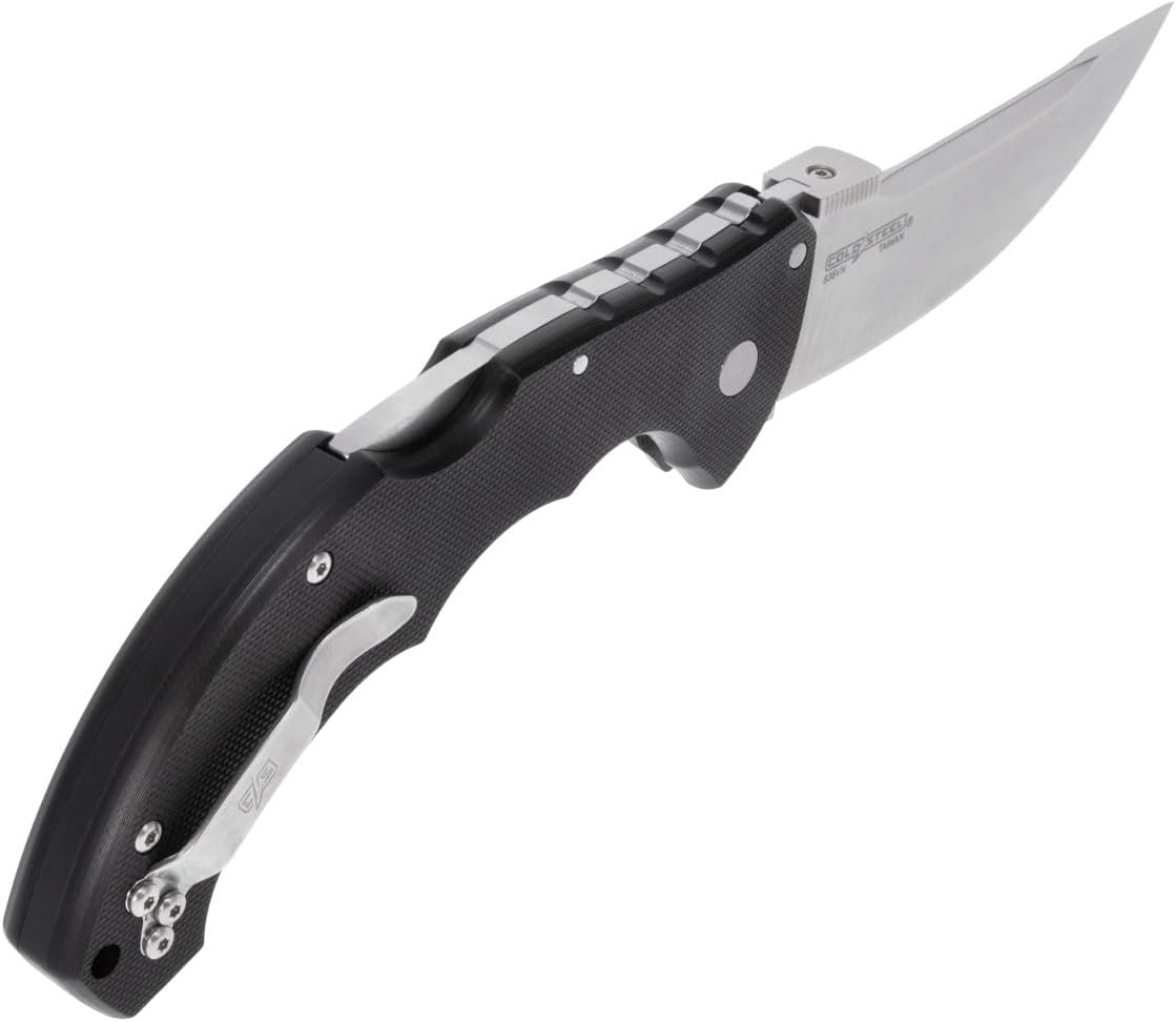 Cold Steel Talwar S35VN – Cuchillo plegable de bolsillo táctico con mango G10 de acero ultra afilado con mecanismo de bloqueo Tri-Ad
