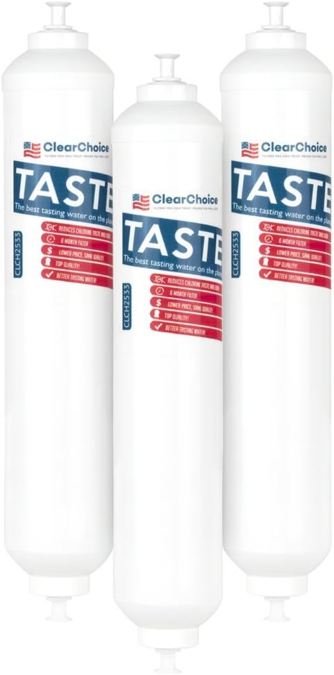 ClearChoice – Filtro de agua universal en línea, paquete de 3