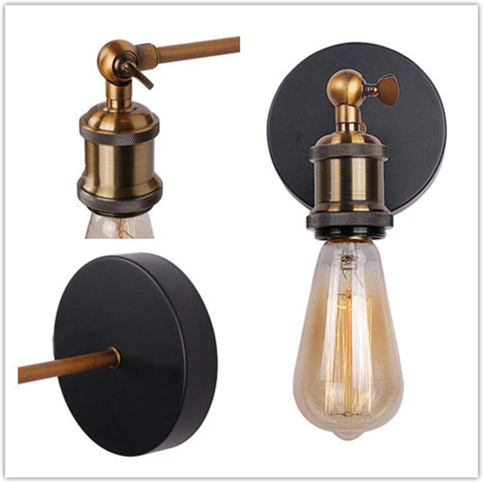 Lámpara de pared retro estilo industrial, acabado de latón ajustable, iluminación vintage, enchufe E26 para decoración del hogar, bar, restaurantes,