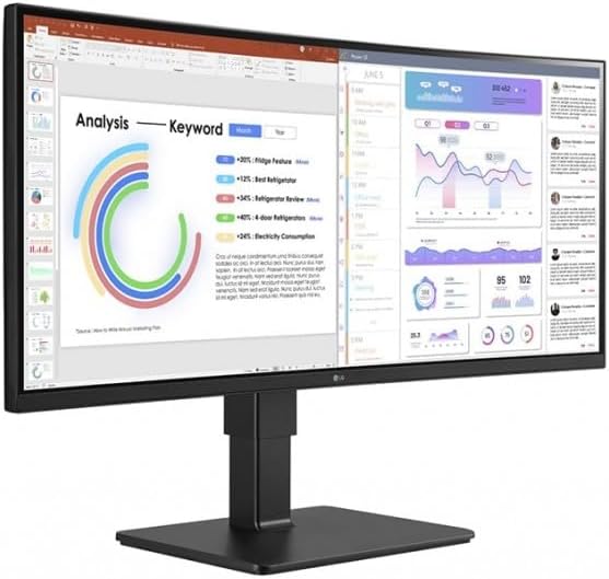 LG UltraWide 34BQ77QC-B – Monitor LED – Curvo – 34″ – 3440 x 1440 UWQHD  60 Hz – IPS – 300 cdm – 10001 – HDR10-5 ms – 2xHDMI, DisplayPort, USB-C –