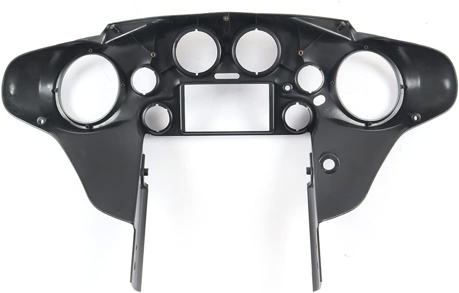 Kit de carenado interior doble DIN para carenado de murciélago compatible con Harley-Davidson Touring FLH 1998-2013 negro brillante