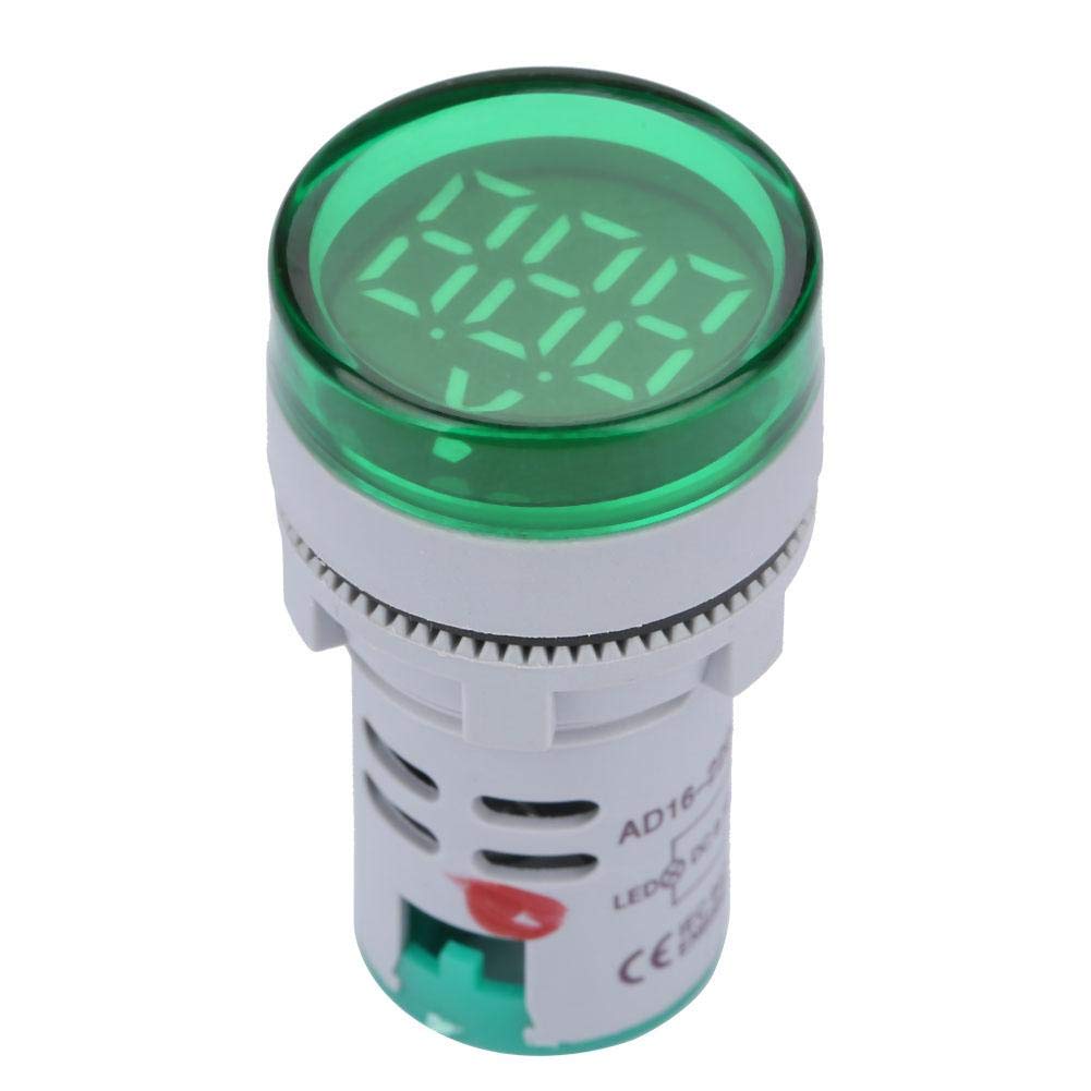YWBL-WH DC 6-100V Volt Meter LED Digital Voltímetro Medidor de voltaje de luz Indicador de señal Probador de lámpara redonda