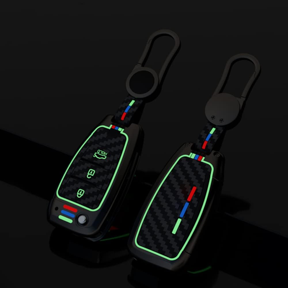 JanneChou Carcasa protectora de aleación de zinc compatible con Hyundai Accent Elantra Kona Santa Fe Veloster