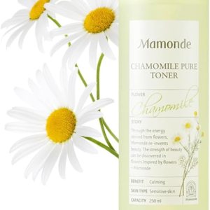 Mamonde Tónico puro de manzanilla, tóner facial calmante y suave para pieles sensibles, barrera cutánea fortalecedora de provitamina B5, probada Mamonde Tónico puro de manzanilla, tóner facial calmante y suave para pieles sensibles, barrera cutánea fortalecedora de provitamina B5, probada