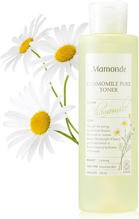 Mamonde Tónico puro de manzanilla, tóner facial calmante y suave para pieles sensibles, barrera cutánea fortalecedora de provitamina B5, probada