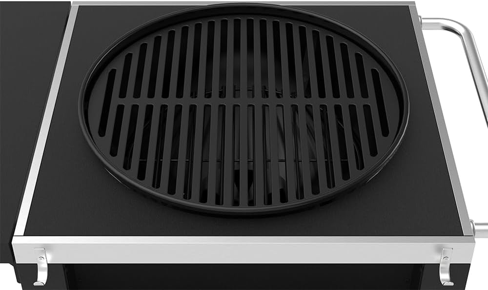 Nexgrill Parrilla de carbón de 22 pulgadas con carrito de mesa y mesa auxiliar, espacio de cocción de 358.4 pulgadas cuadradas, perfecta para