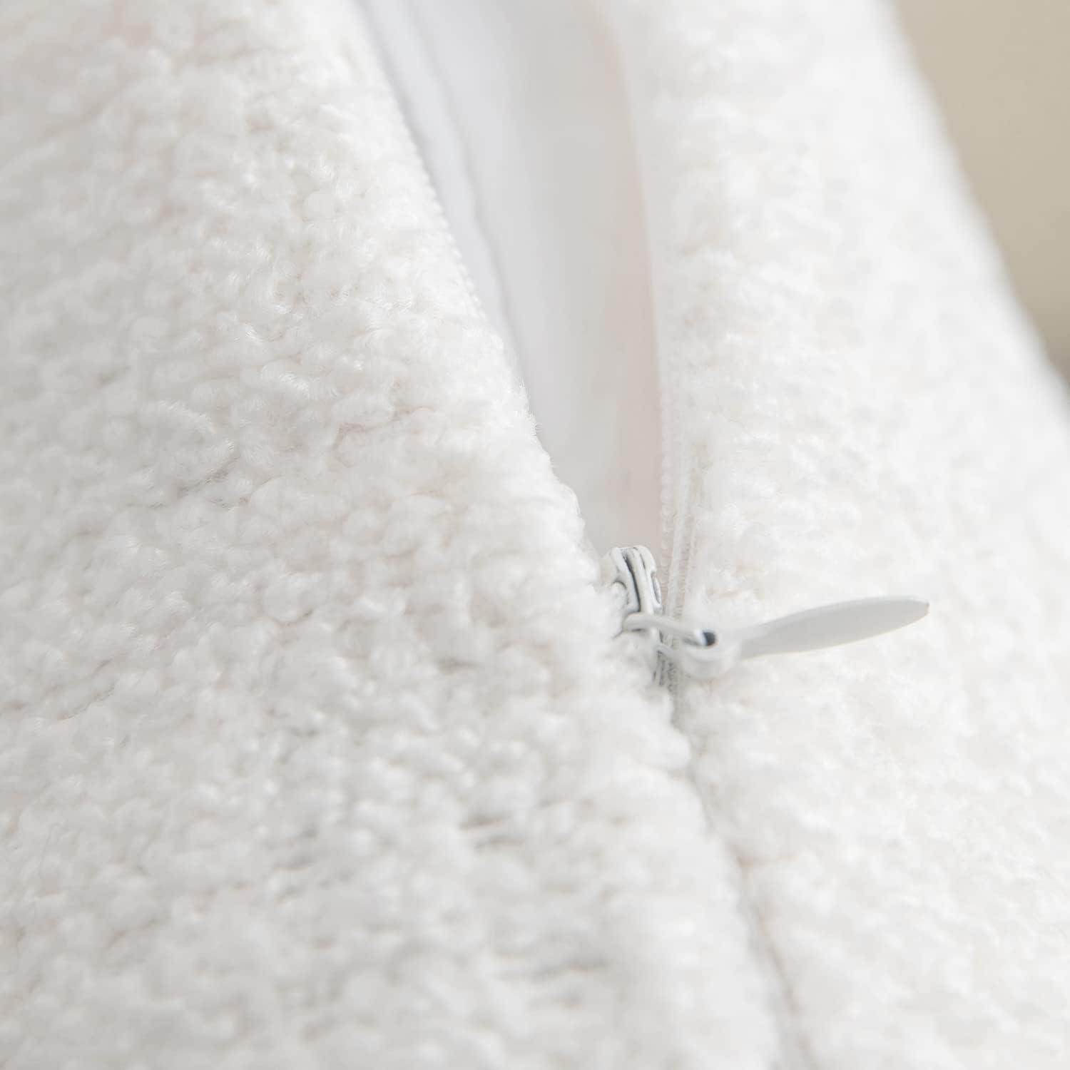 Fundas de almohada con textura de color blanco perla para cama y sofá, 16 x 16 pulgadas, paquete de 2