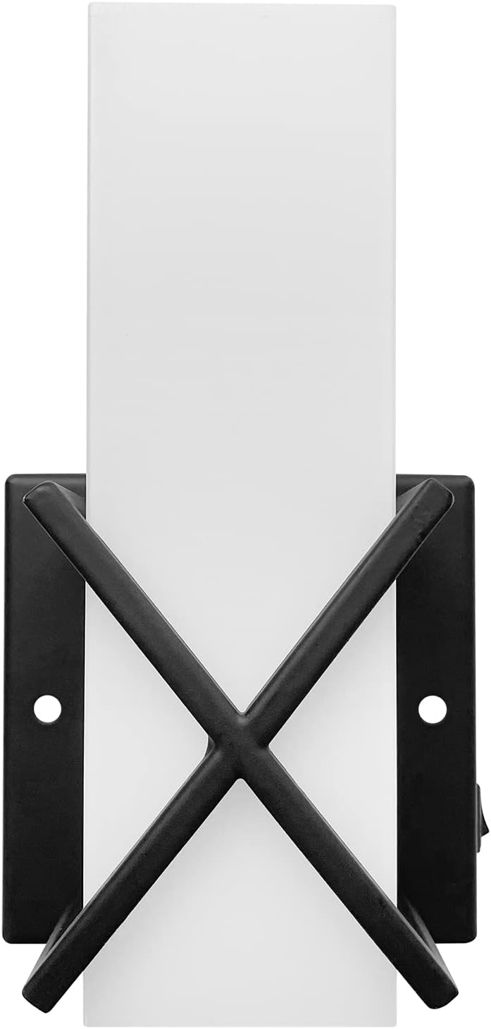 Dream lighting Aplique de pared LED de 12 voltios para casa rodante con interruptor para autocaravana, cámper, remolque, dormitorio, negro mate,