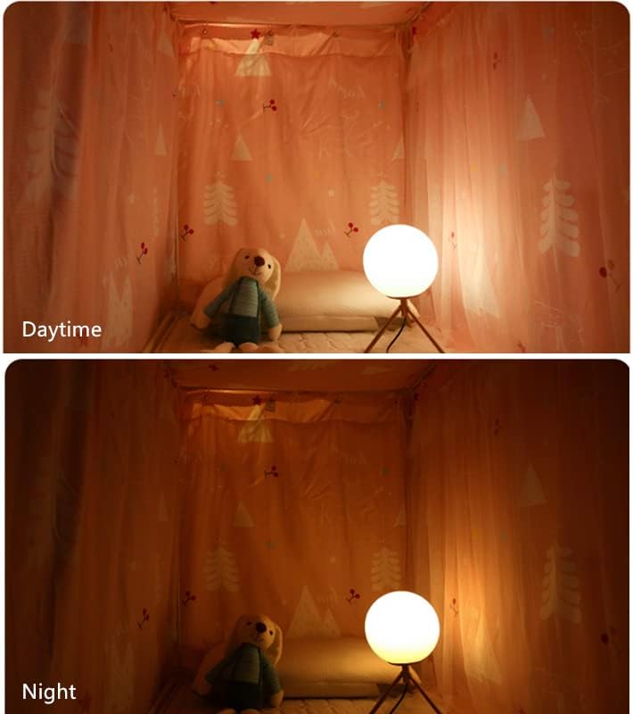 Lindas cortinas de litera de tela de privacidad para niñas de fondo, 2 paneles, árbol rosa