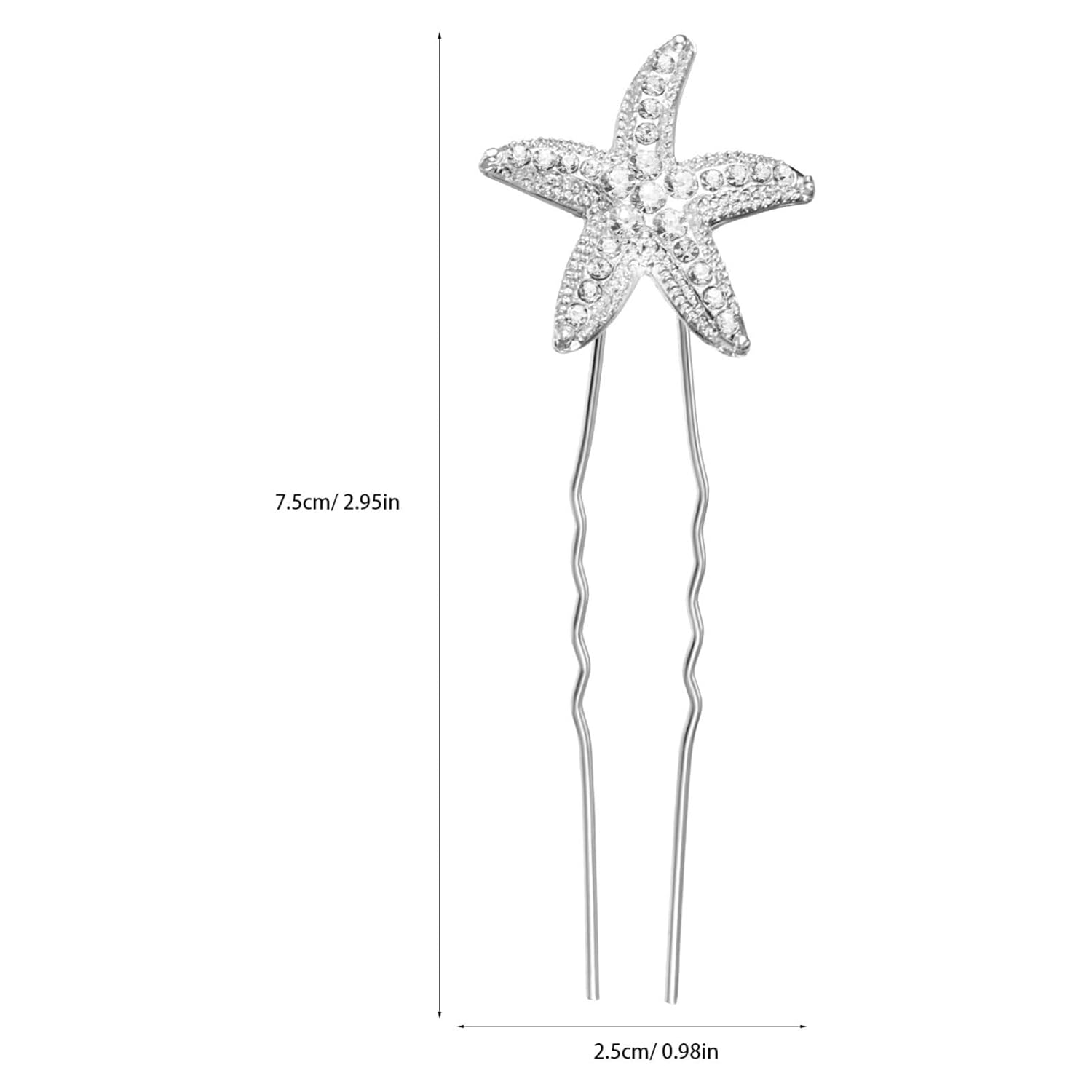 Beaupretty 12 unids clip de pelo de estrella de mar sirena accesorios para el cabello horquillas Rhinestone horquillas estrella headwear accesorios