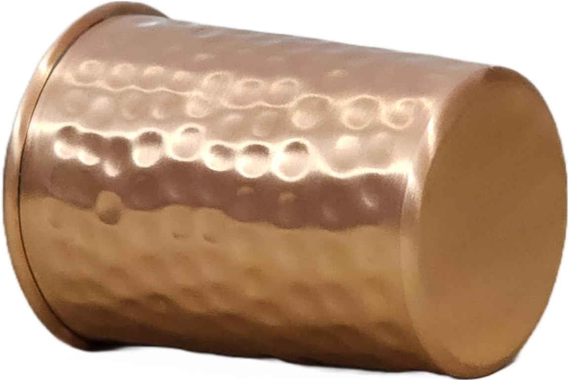 AWF – Vaso de agua de cobre puro martillado de 8 onzas líquidas, vasos mezclados hechos a mano, cobre ayurveda, yoga, el mejor regalo de Pascua,