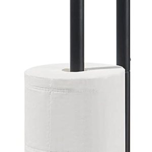 SunnyPoint Soporte de rollo de papel higiénico Soporte de base redonda con reserva (BLK) SunnyPoint Soporte de rollo de papel higiénico Soporte de base redonda con reserva (BLK)