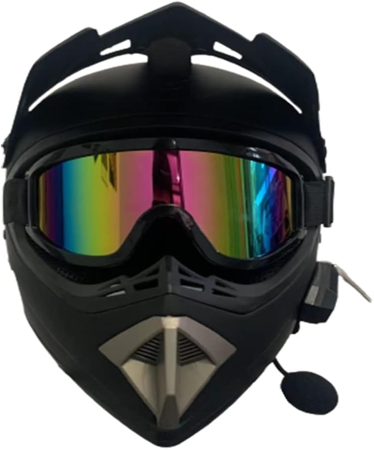 Casco de motocross con Bluetooth, casco de motocross para adultos, ATV, todoterreno, certificado por DOT, ligero, transpirable, cross cross downhill