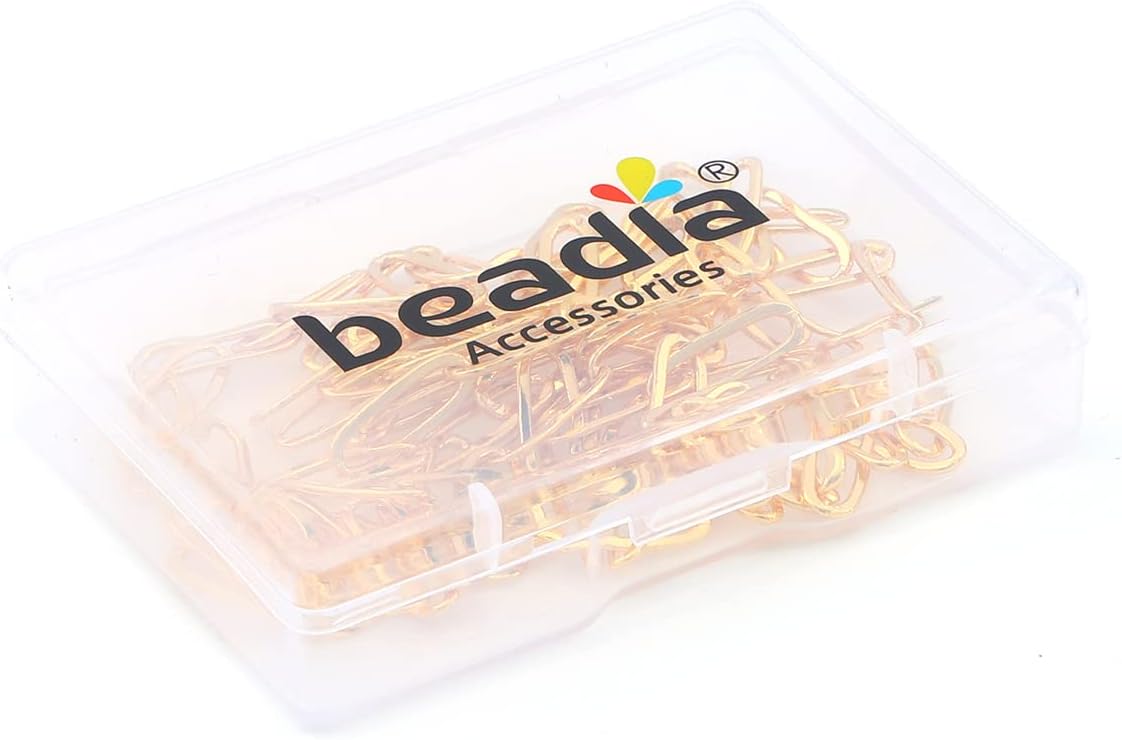 BEADIA Cadenas O ovaladas chapadas en oro de 18 quilates 0.197 in 3.3 ft para hallazgos de fabricación de joyas