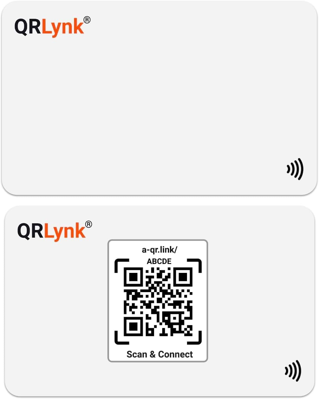 QRLynk Tarjeta Smart Tap – Tarjeta de visita con chip NFC – Ideal para compartir presencia digital – Funciona en iPhone y Android – Sin aplicación,