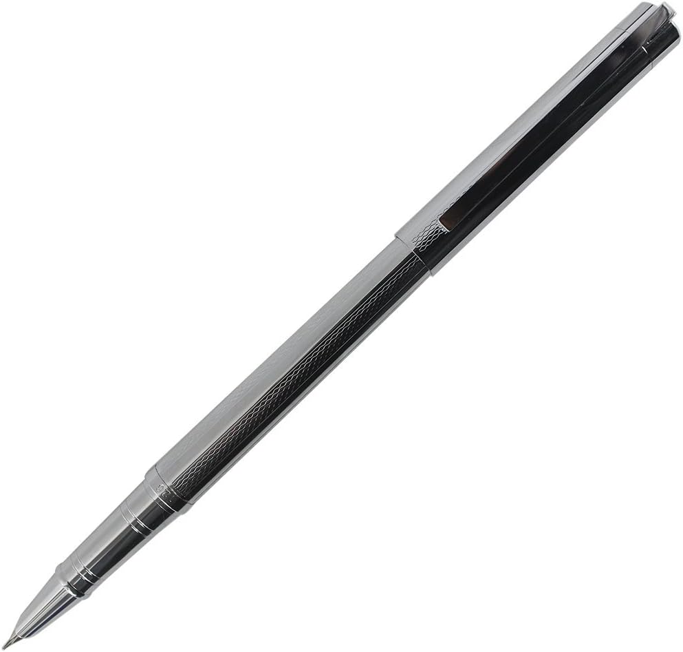 Pluma estilográfica Advanced 126 Fine nib con estuche para bolígrafo – Rejilla de acero
