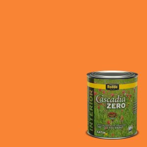 Rodda Paint CASCADIA ZERO – Pintura satinada e imprimación para interiores en uno, cuarto de galón, naranja, estás feliz Rodda Paint CASCADIA ZERO – Pintura satinada e imprimación para interiores en uno, cuarto de galón, naranja, estás feliz