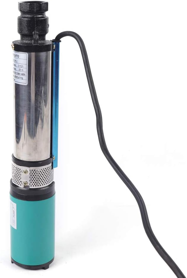 Bomba eléctrica de granja de 320 W y 24 V, bomba de agua sumergible de pozo profundo, bomba de agua solar para pozos profundos, bomba de riego