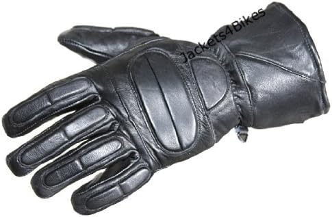 Guantelete de invierno para hombre, 100% piel de oveja natural, forro térmico Thinsulate, resistente al viento, resistente al agua, reforzado y