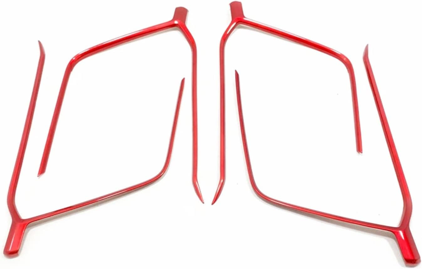Cubierta decorativa para reposabrazos de puerta de automóvil, compatible con Toyota RAV4 2019 2020 2021 2022 2023 RAV 4 XA50 (color rojo-1)