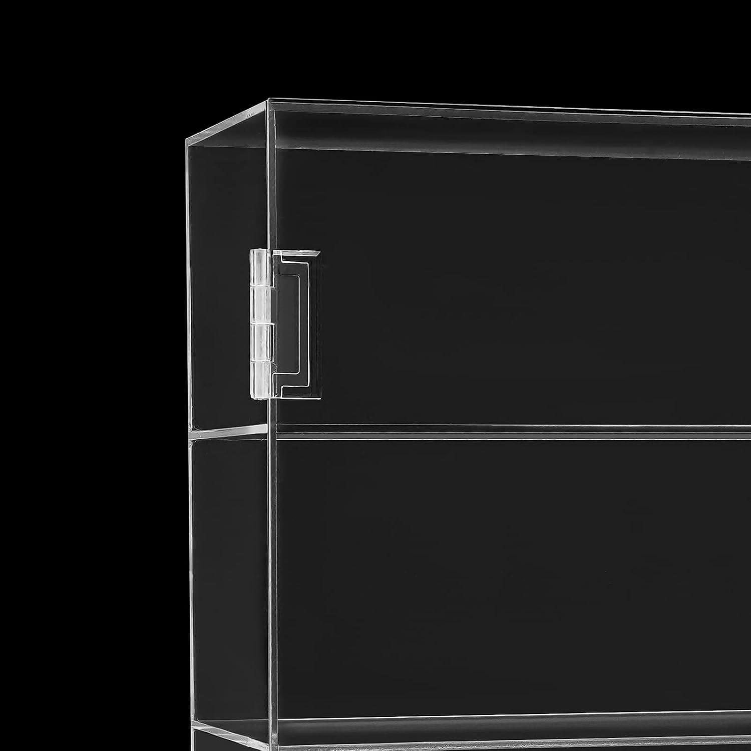 Vitrina de acrílico transparente de 4 capas con cerradura, figura de joyería de acrílico cuboide, vitrina, caja organizadora de encimera, soporte a